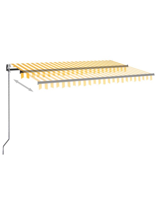 Automatická zatahovací markýza 400 x 350 cm žlutobílá