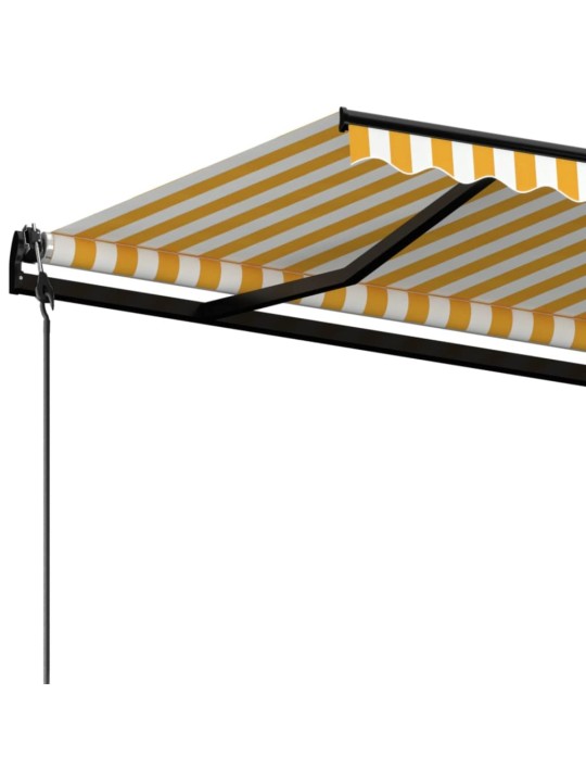 Automatická zatahovací markýza 400 x 350 cm žlutobílá