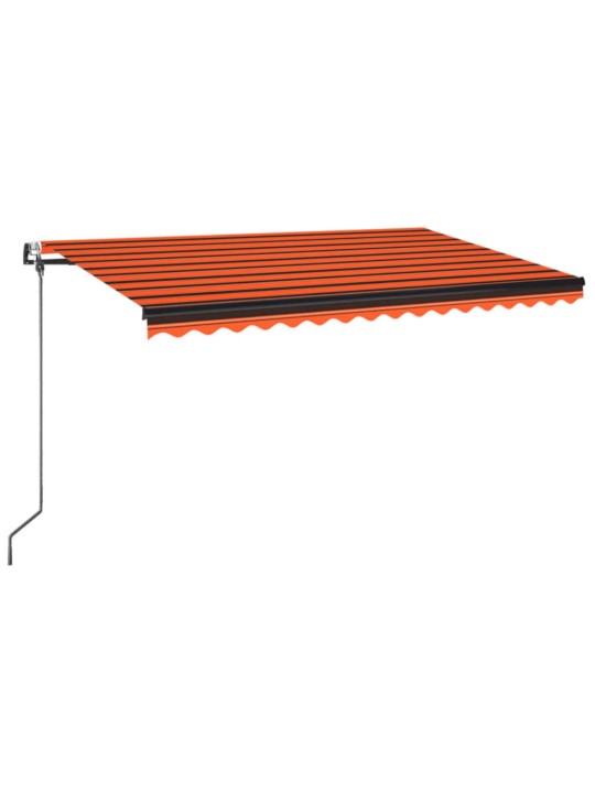 Automatická zatahovací markýza 400 x 350 cm oranžovo-hnědá