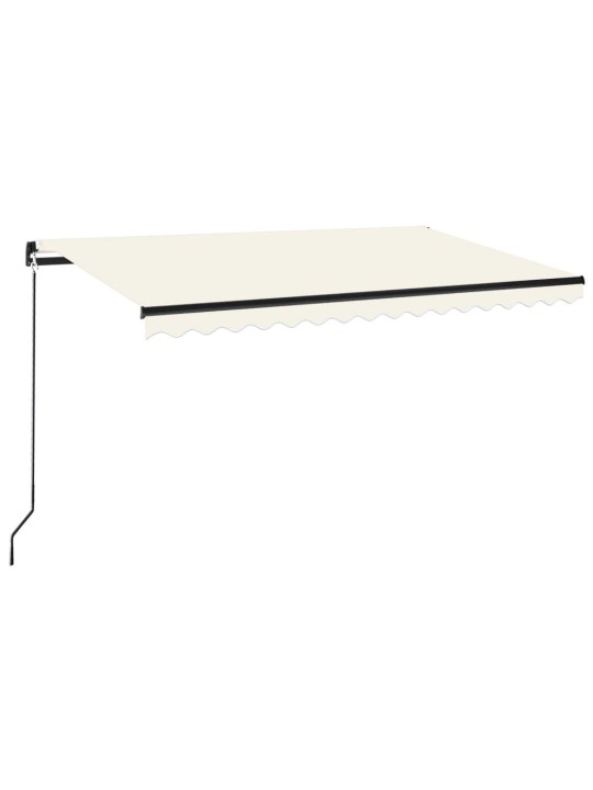 Ručně zatahovací markýza 450 x 350 cm krémová