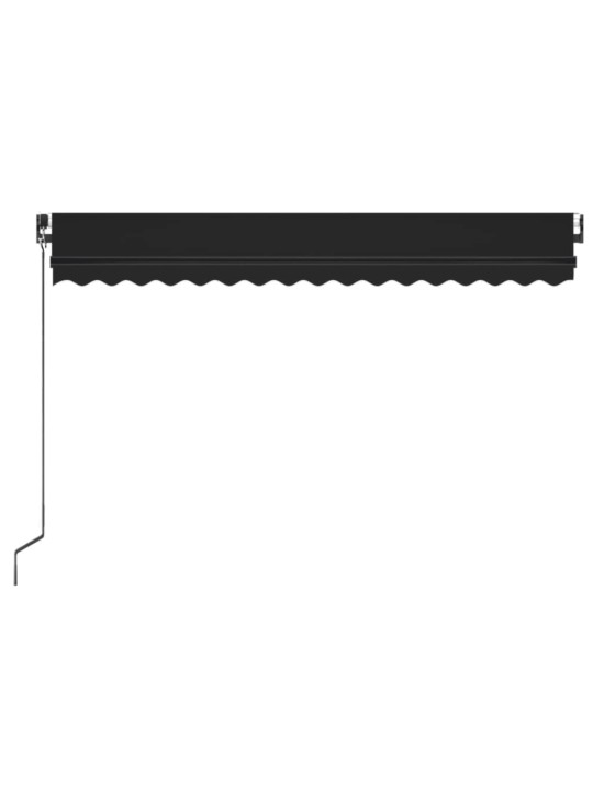 Ručně zatahovací markýza s LED světlem 450 x 350 cm antracitová