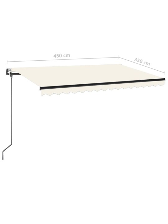 Automatická zatahovací markýza 450 x 350 cm krémová