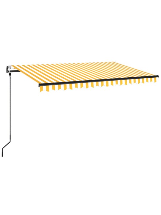 Automatická zatahovací markýza 450 x 350 cm žlutobílá