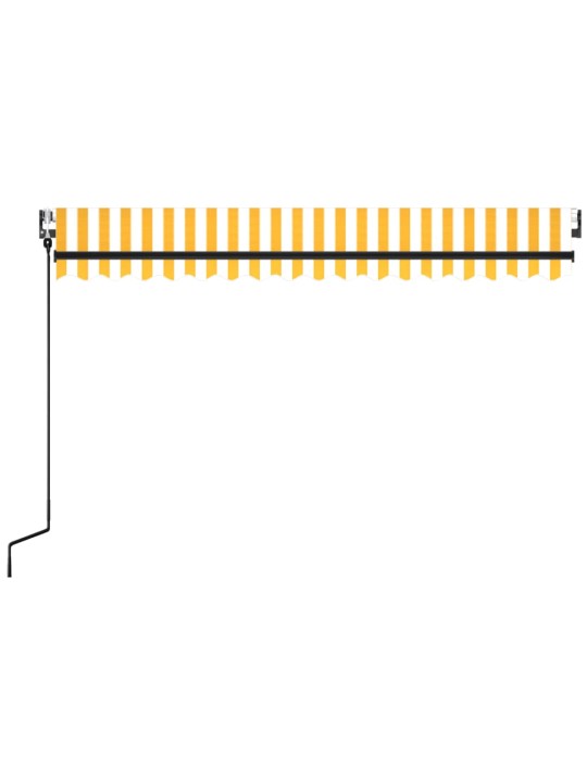 Automatická zatahovací markýza 450 x 350 cm žlutobílá