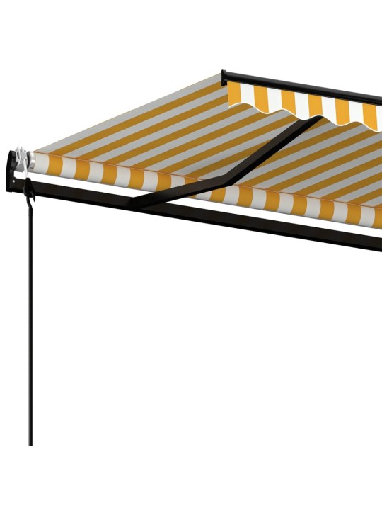 Automatická zatahovací markýza 450 x 350 cm žlutobílá