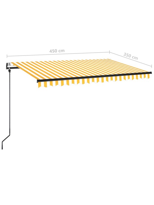 Automatická zatahovací markýza 450 x 350 cm žlutobílá