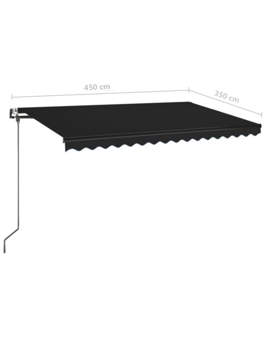 Automatická zatahovací markýza 450 x 350 cm antracitová