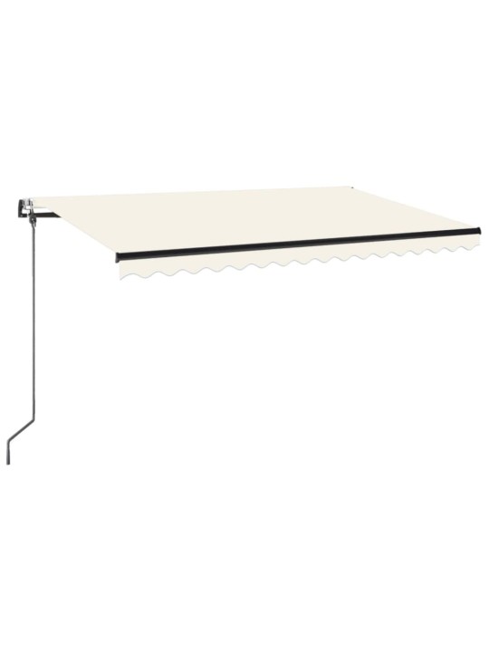 Automatická markýza LED a senzor větru 450 x 350 cm krémová