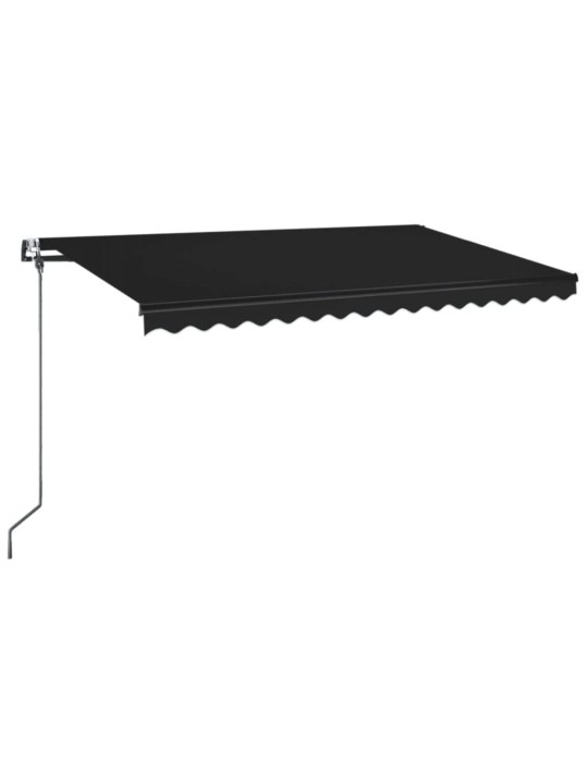 Automatická markýza LED a senzor větru 450 x 350 cm antracitová