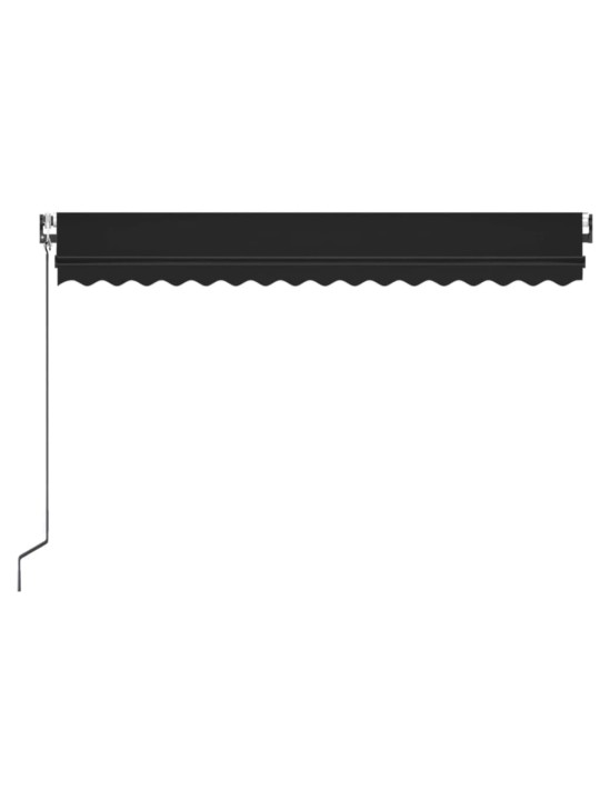 Automatická markýza LED a senzor větru 450 x 350 cm antracitová