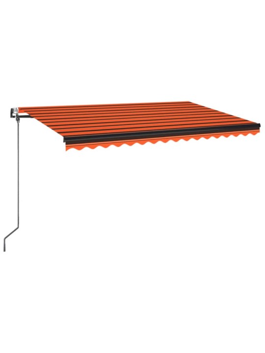 Automatická markýza LED a senzor větru 450x350 cm oranžovohnědá