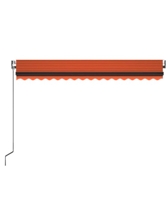 Automatická markýza LED a senzor větru 450x350 cm oranžovohnědá