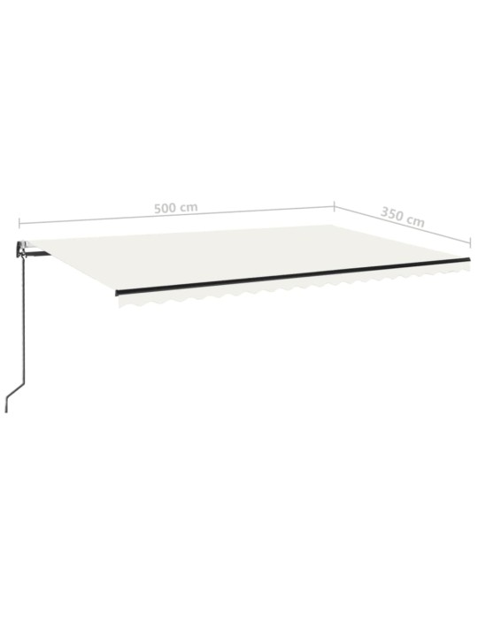 Automatická zatahovací markýza 500 x 350 cm krémová