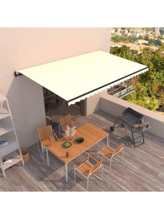 Automatická zatahovací markýza 500 x 350 cm krémová