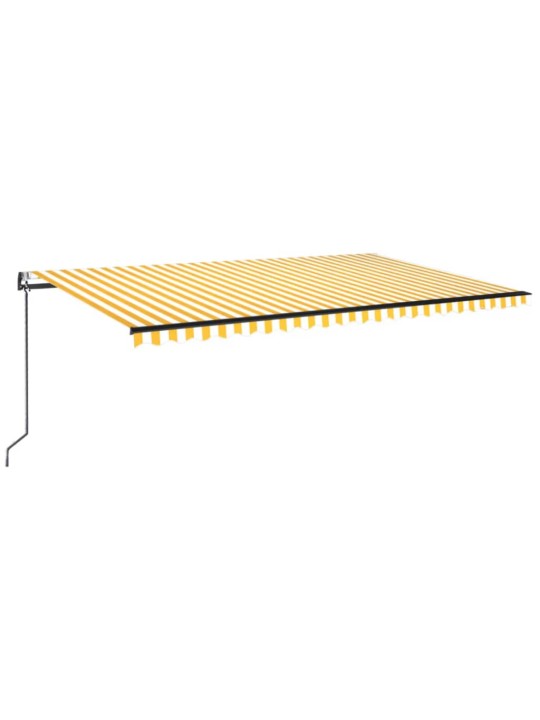 Automatická zatahovací markýza 500 x 350 cm žlutobílá