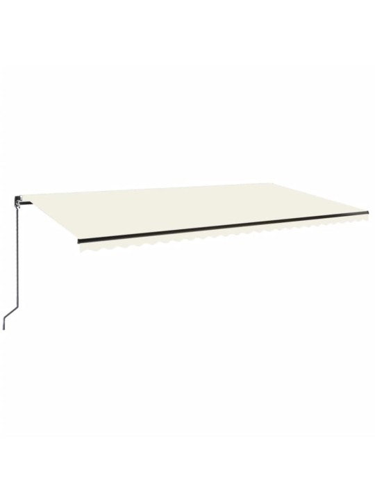 Ručně zatahovací markýza 600 x 350 cm krémová