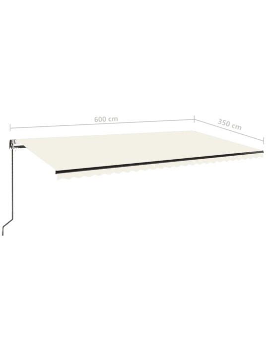 Automatická zatahovací markýza 600 x 350 cm krémová