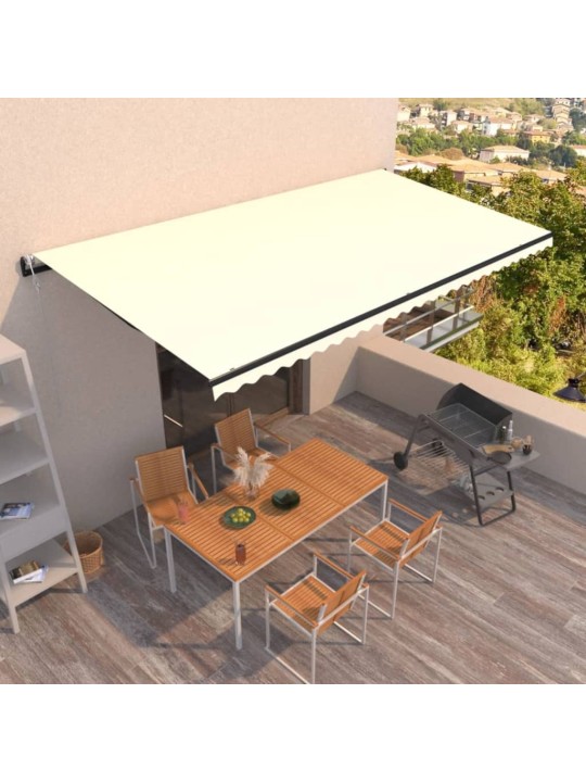 Automatická zatahovací markýza 600 x 350 cm krémová