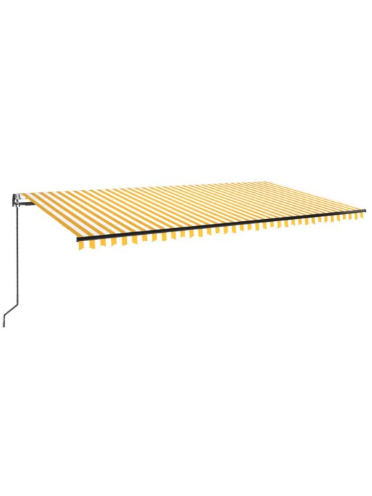 Automatická zatahovací markýza 600 x 350 cm žlutobílá