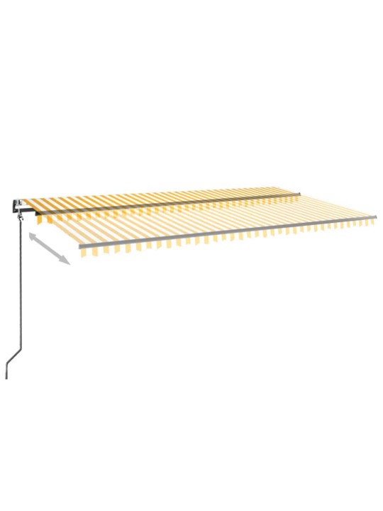 Automatická zatahovací markýza 600 x 350 cm žlutobílá