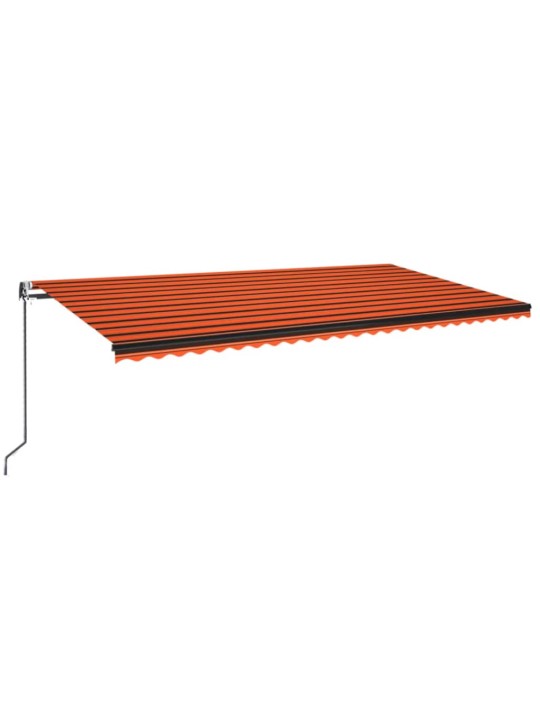 Automatická zatahovací markýza 600 x 350 cm oranžovo-hnědá