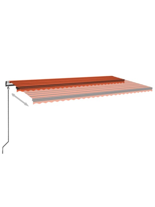 Automatická zatahovací markýza 600 x 350 cm oranžovo-hnědá