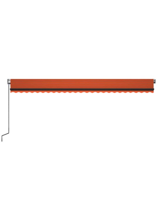 Automatická zatahovací markýza 600 x 350 cm oranžovo-hnědá