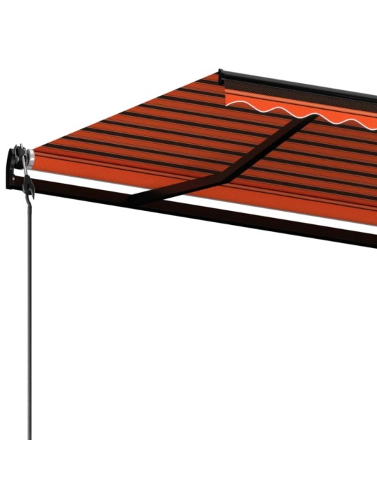 Automatická zatahovací markýza 600 x 350 cm oranžovo-hnědá