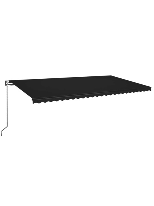 Automatická markýza LED a senzor větru 600 x 350 cm antracitová