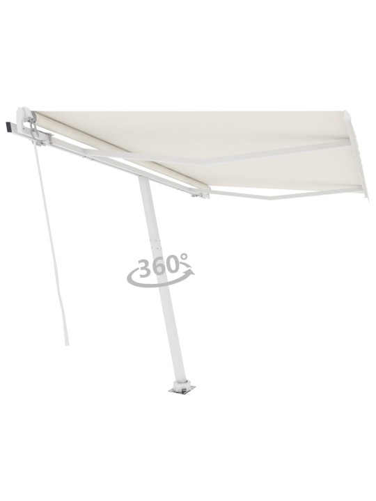 Volně stojící ručně zatahovací markýza 300 x 250 cm krémová