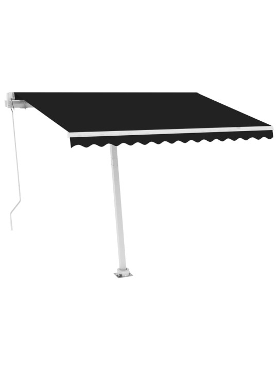 Volně stojící ručně zatahovací markýza 300 x 250 cm antracitová