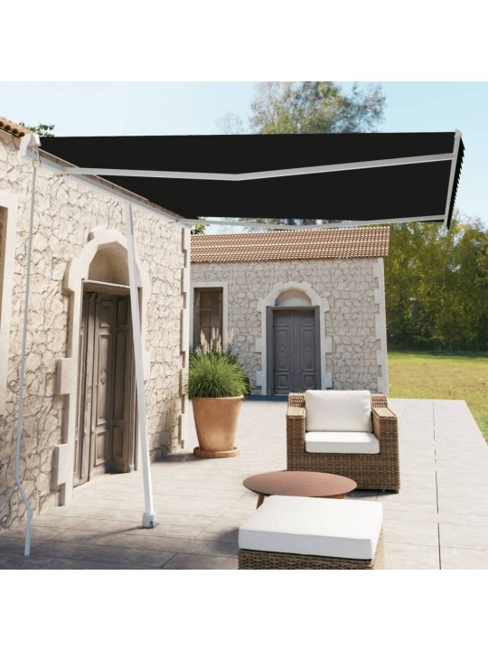 Volně stojící ručně zatahovací markýza 300 x 250 cm antracitová