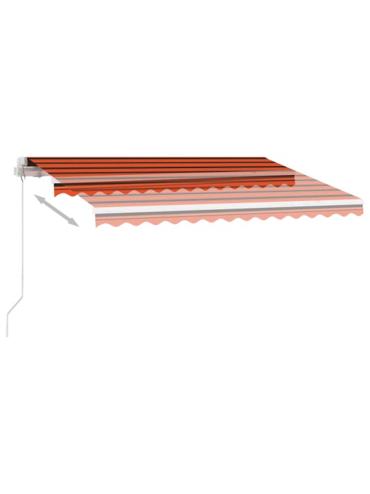 Volně stojící ručně zatahovací markýza 300x250 cm oranžovohnědá