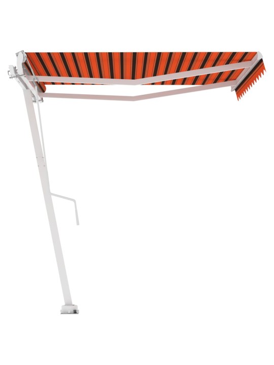 Volně stojící ručně zatahovací markýza 300x250 cm oranžovohnědá