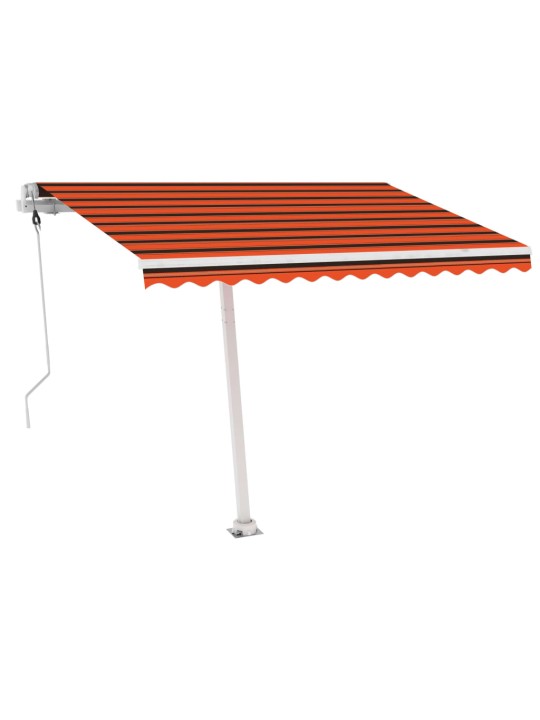Volně stojící automatická markýza 300 x 250 cm oranžovo-hnědá