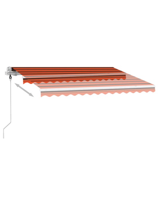 Volně stojící automatická markýza 300 x 250 cm oranžovo-hnědá