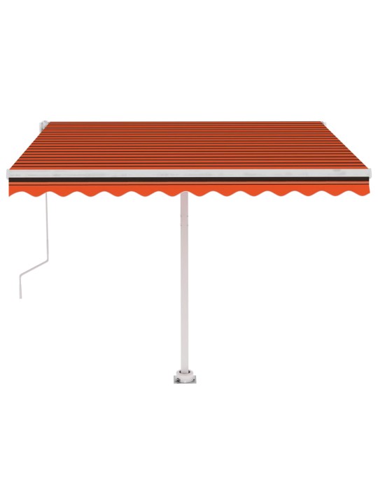 Volně stojící automatická markýza 300 x 250 cm oranžovo-hnědá