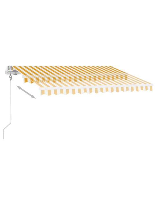 Volně stojící automatická markýza 350 x 250 cm žlutá/bílá