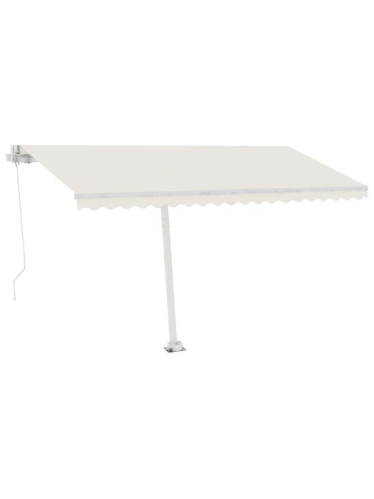 Volně stojící ručně zatahovací markýza 400 x 300 cm krémová