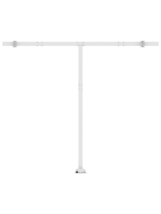 Volně stojící ručně zatahovací markýza 400x300 cm oranžovohnědá