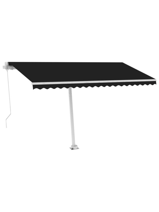 Volně stojící ručně zatahovací markýza 450 x 300 cm antracitová