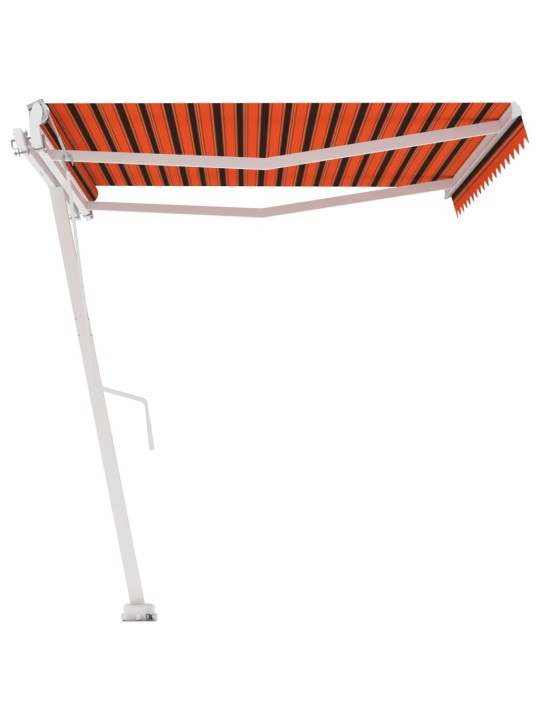 Volně stojící automatická markýza 450 x 300 cm oranžovo-hnědá