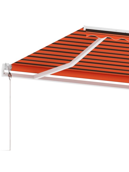 Volně stojící automatická markýza 450 x 300 cm oranžovo-hnědá