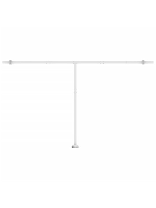 Ručně zatahovací markýza s LED světlem 500 x 300 cm žlutobílá