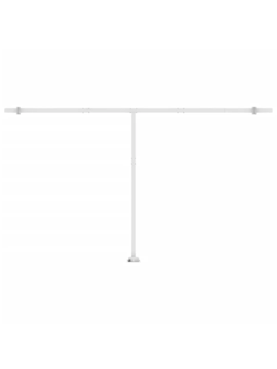 Ručně zatahovací markýza s LED světlem 500 x 300 cm žlutobílá