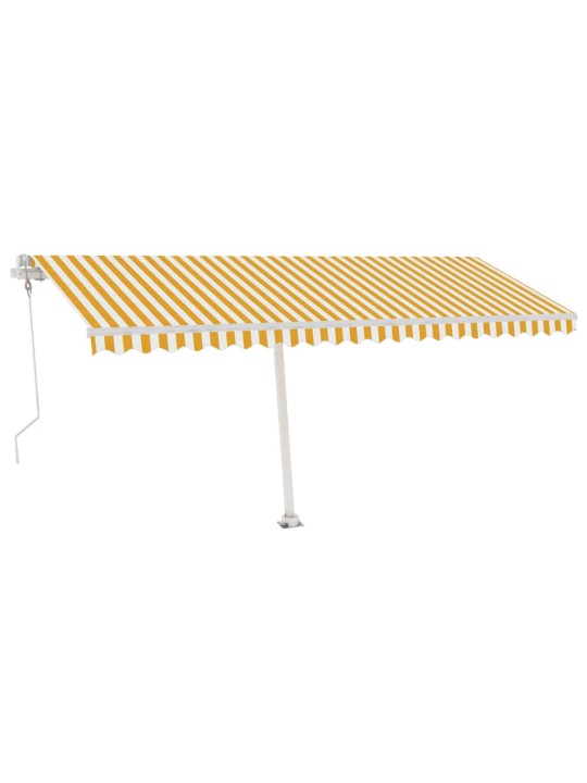 Volně stojící automatická markýza 500 x 300 cm žlutá/bílá