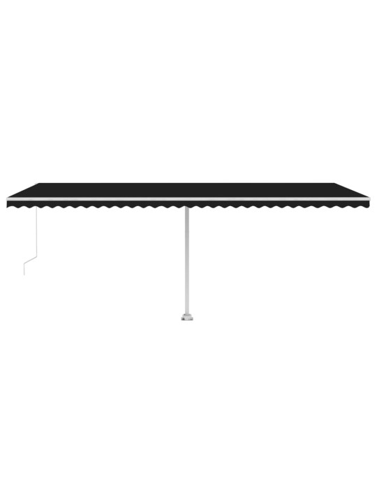 Volně stojící ručně zatahovací markýza 600 x 300 cm antracitová