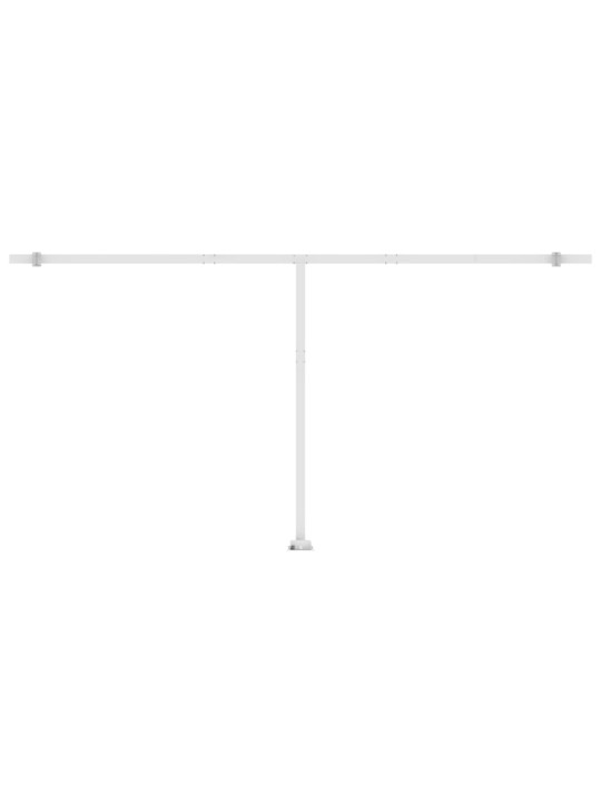 Automatická markýza LED a senzor větru 600 x 300 cm modrobílá