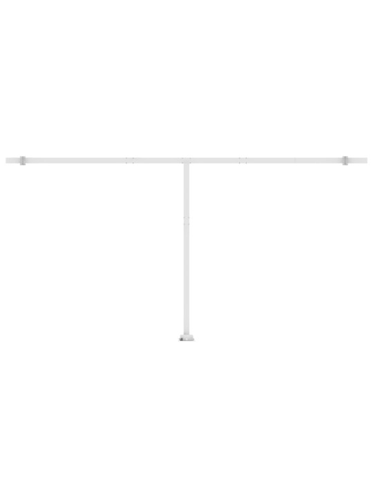 Automatická markýza LED a senzor větru 600 x 300 cm krémová