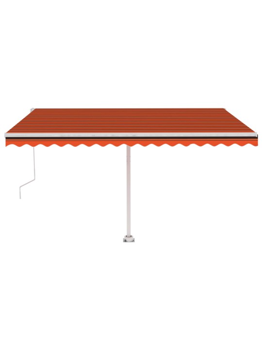Volně stojící automatická markýza 400 x 350 cm oranžovo-hnědá